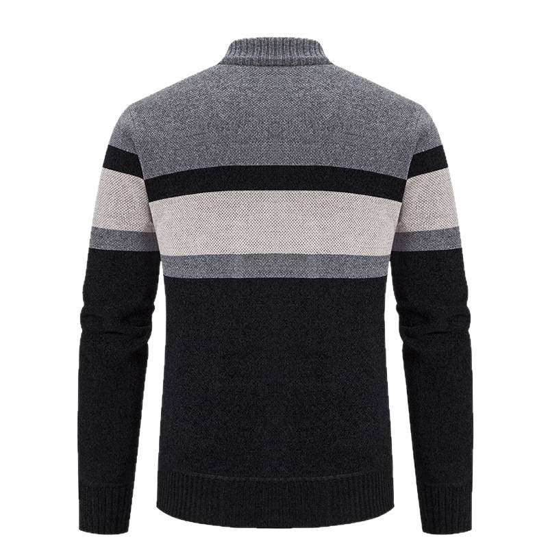 Men's cardigan with textured design and high-collar Skorter