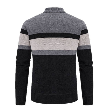 Men's cardigan with textured design and high-collar Skorter