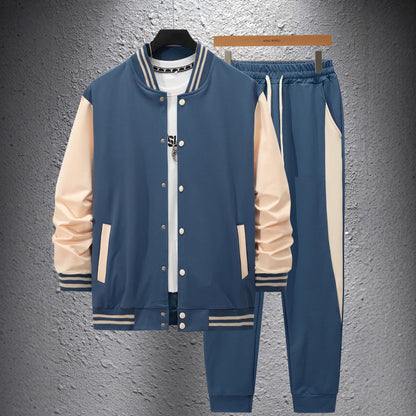 Men's sporty tracksuit set with striped details Skorter