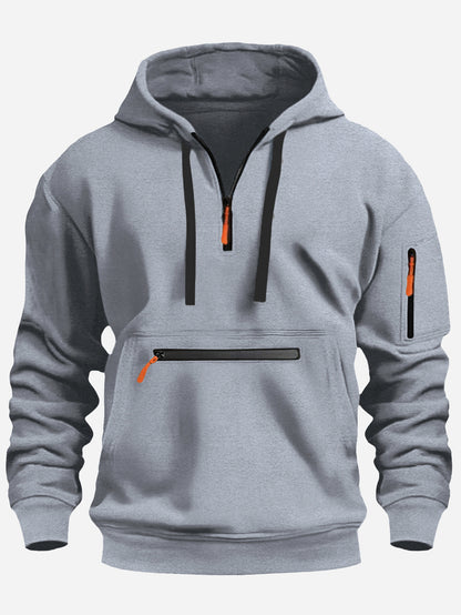 Men's stylish hoodie with practical zippered pockets Skorter