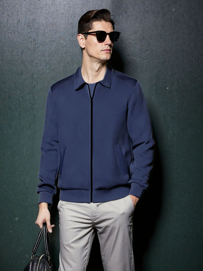 Men's sporty jacket with textured design and modern collar Skorter