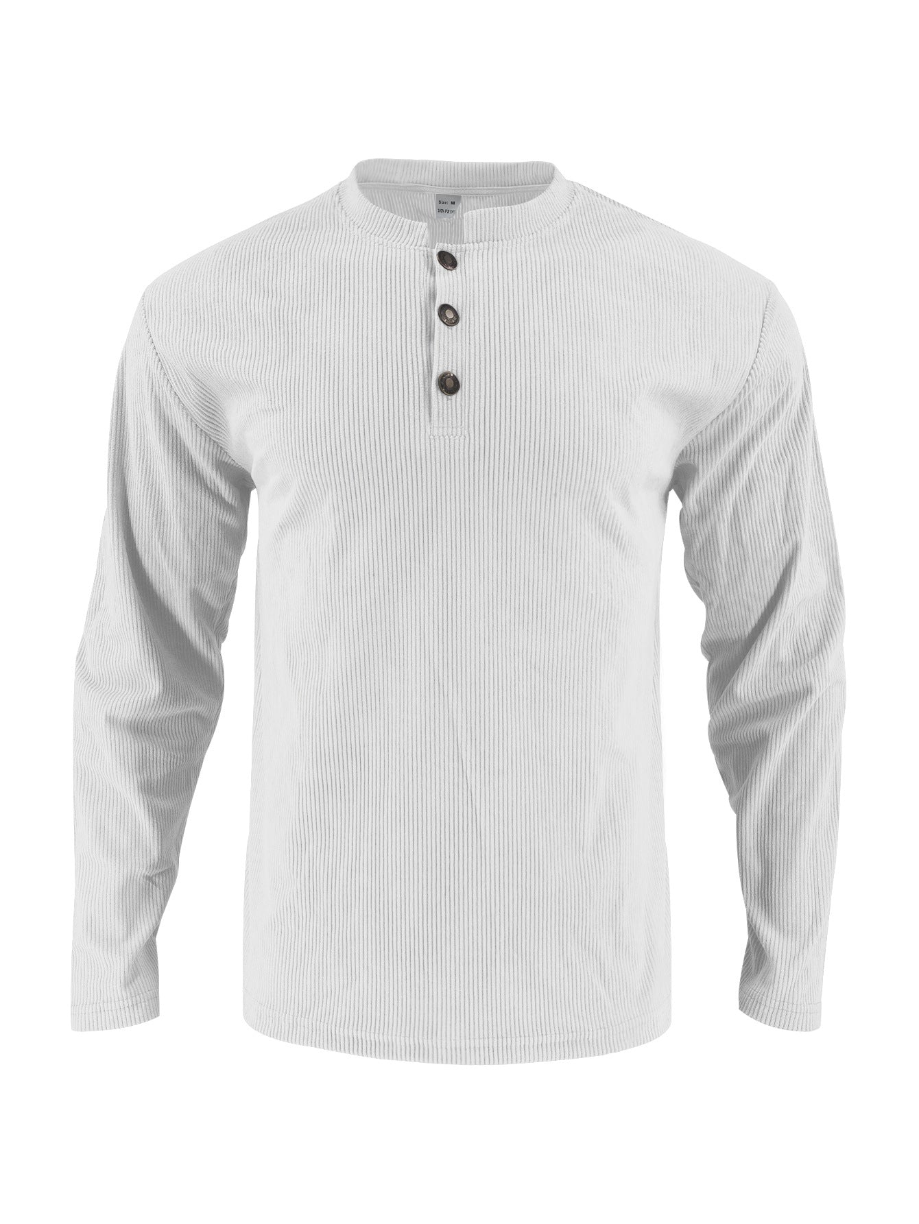 Men's long sleeve shirt with comfortable button placket and textured design Skorter