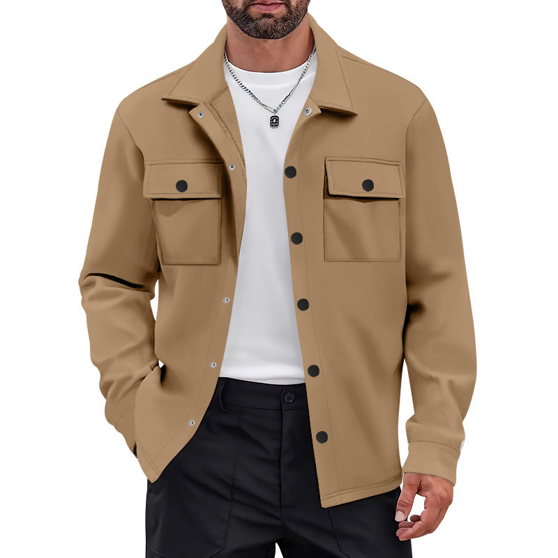 Men's Utility Jacket with Modern Pockets and Comfortable Fit Skorter