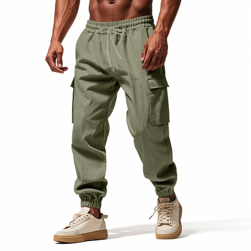 Men's cargo joggers with practical side pockets and elastic waistband Skorter