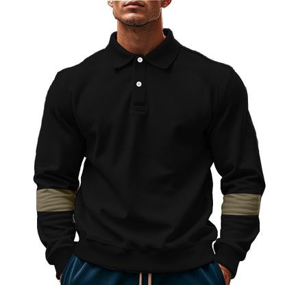 Men's Polo Sweatshirt with modern design and contrasting sleeve accents Skorter