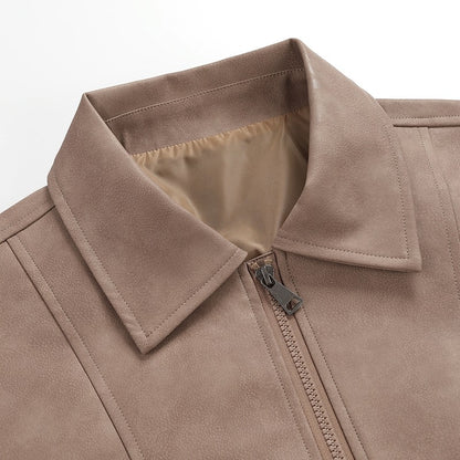 Men's transition jacket in a casual vintage style with side pockets and elastic cuffs Skorter