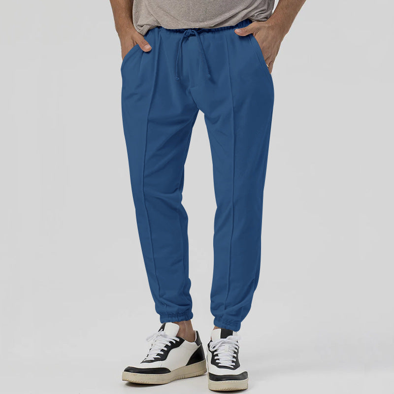 Men's Sporty Jogging Pants with Elastic Waistband and Practical Pockets Skorter