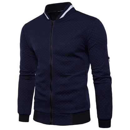 Men's sporty quilted jacket with modern zipper and side pockets Skorter