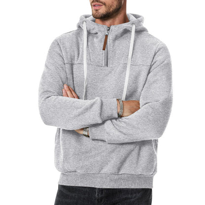 Men's stylish hoodie with innovative zipper and practical drawstrings Skorter