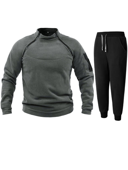 Men's functional fleece jacket with elastic sports pants Skorter