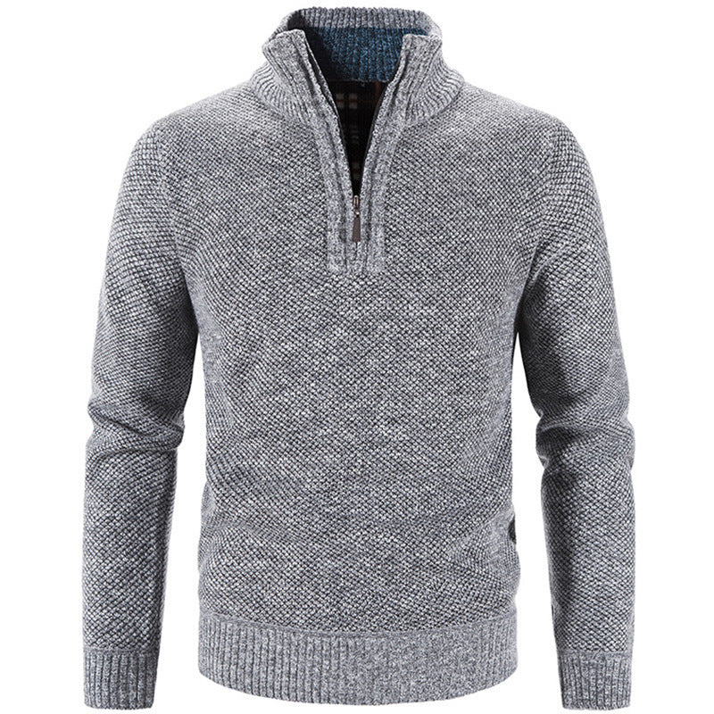 Men's stylish turtleneck sweater with elegant zipper Skorter