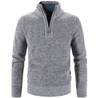 Men's stylish turtleneck sweater with elegant zipper Skorter