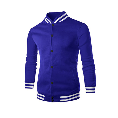 Men's Sporty College Jacket with Fashionable Collar Skorter