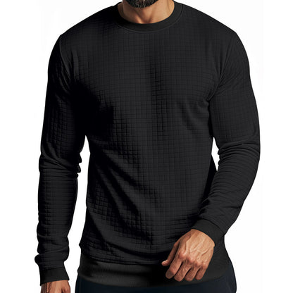 Men's long sleeve sweatshirt with textured design and elastic cuffs Skorter