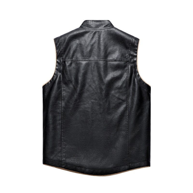 Men's vest in casual style with warm lining by Skorter
