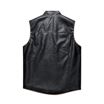 Men's vest in casual style with warm lining by Skorter