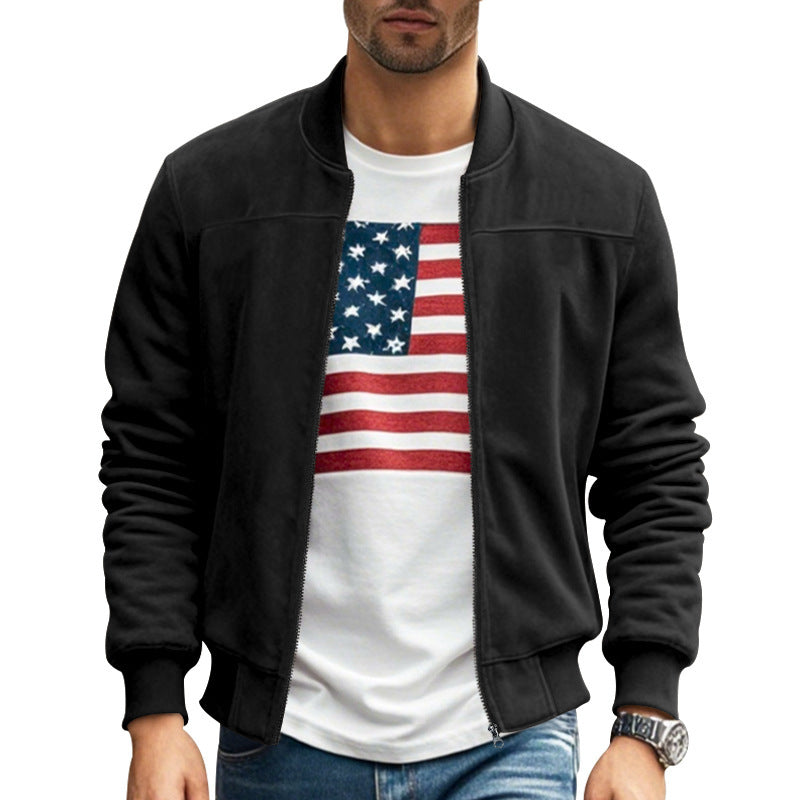 Herrbomberjacka med modern skärning och praktiska fickor Skorter