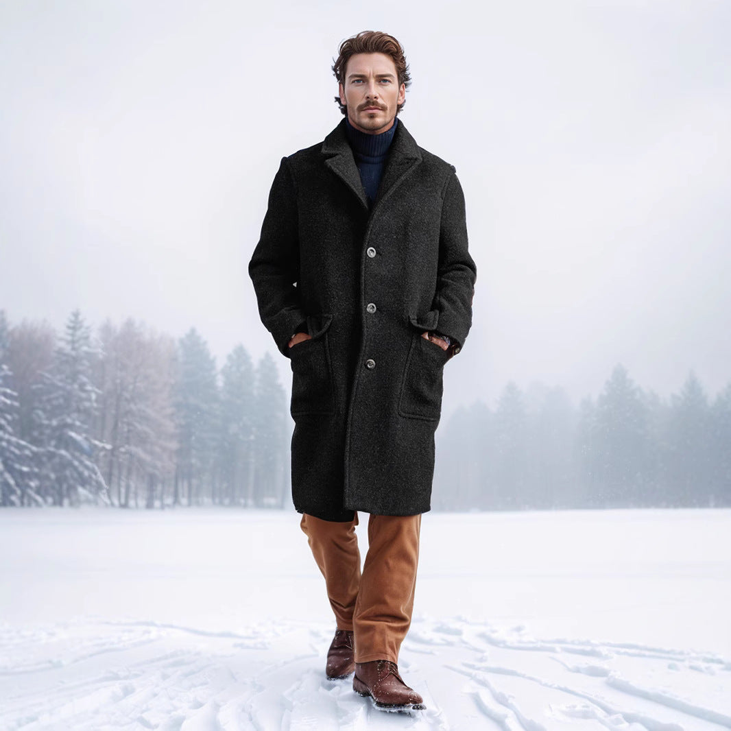 Men's wool coat with classic cut Skorter