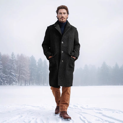 Men's wool coat with classic cut Skorter