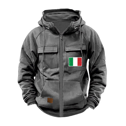 Men's stylish hoodie jacket with practical pockets and adjustable collar Skorter