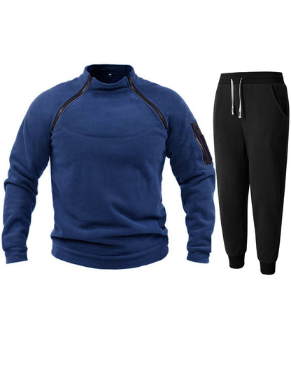 Men's functional fleece jacket with elastic sports pants Skorter