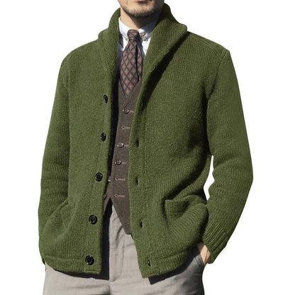 Men's cardigan with stylish collar and button details Skorter