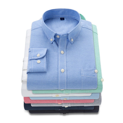 Herrskjorta med button-down-krage och bröstficka Skorter