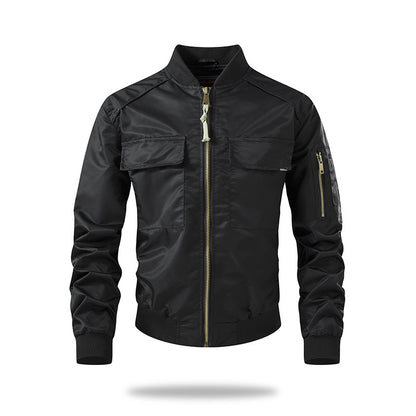 Men's Bomber Jacket with Practical Pockets and Breathable Material Skorter