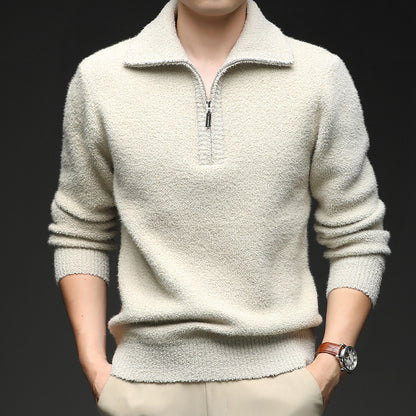 Men's sweater with high collar and zipper Skorter