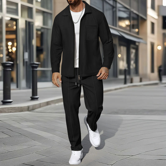 Men's sporty leisure set with zipper and practical pockets Skorter