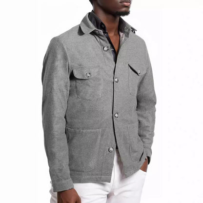 Men's timeless utility jacket with practical pockets and stand-up collar Skorter