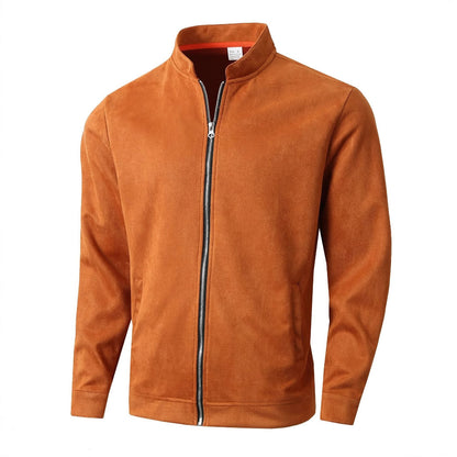 Men's elegant and comfortable softshell jacket with a high collar and full-length zipper Skorter
