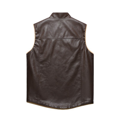 Men's vest in casual style with warm lining by Skorter