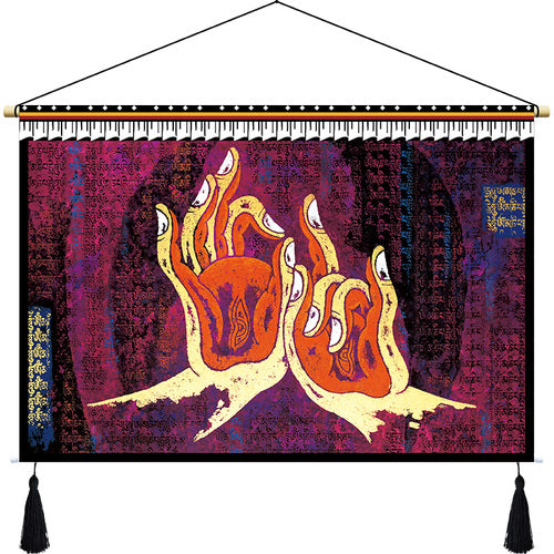 Skorter | Custom Tibetan fabric woven Tibet hanging cloth homestay decoration hotel restaurant living room bedroom headboard fabric painting weave