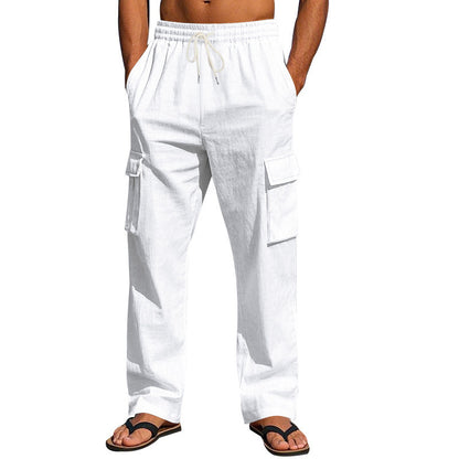 Herr cargobyxor tillverkade av lätt, andningsbart tyg med praktiska fickor Skorter