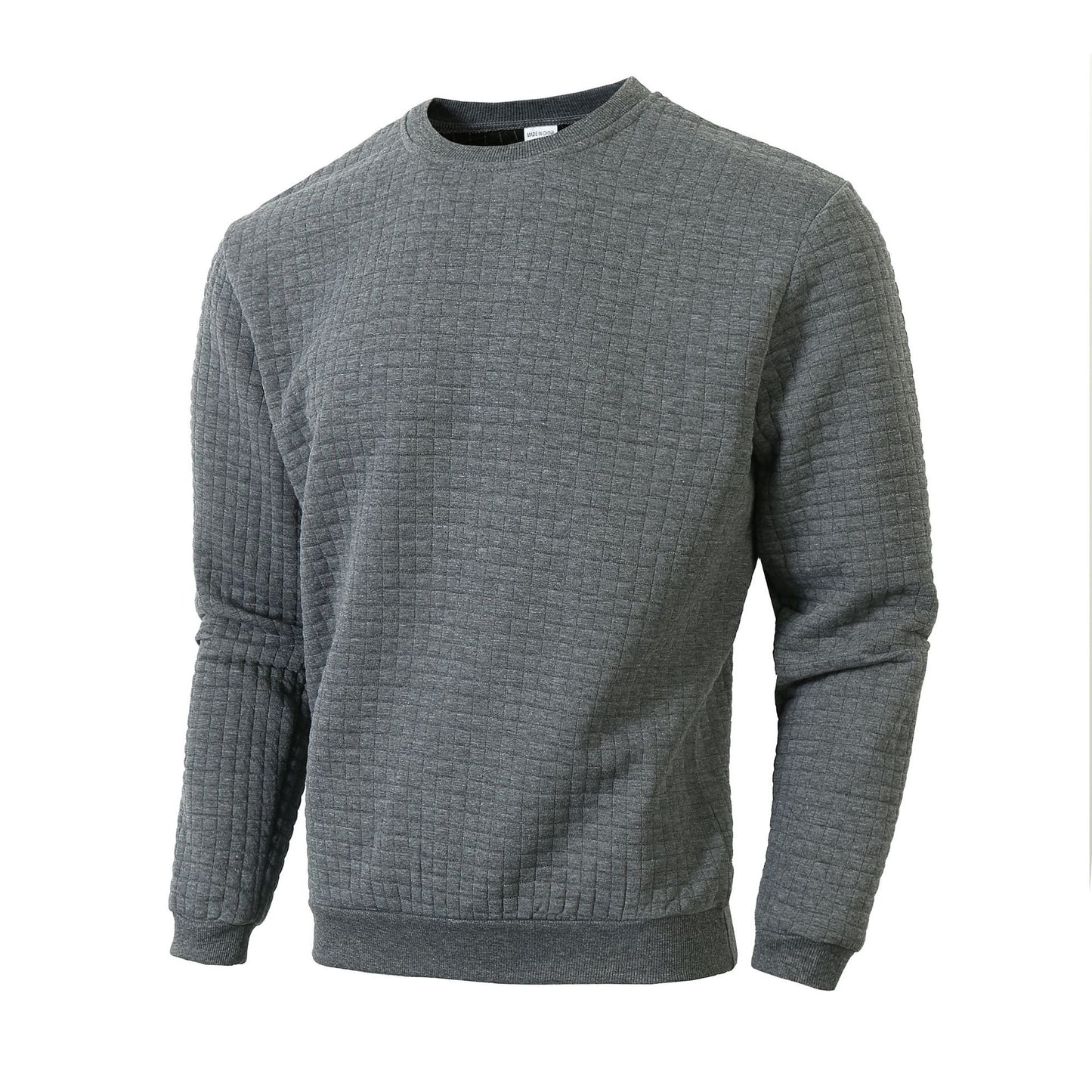 Men's sweater with textured design and round neckline Skorter