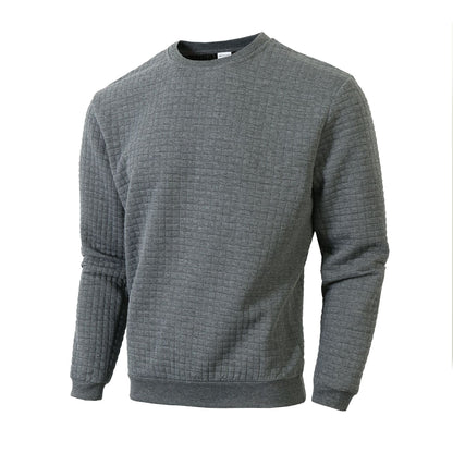 Men's sweater with textured design and round neckline Skorter