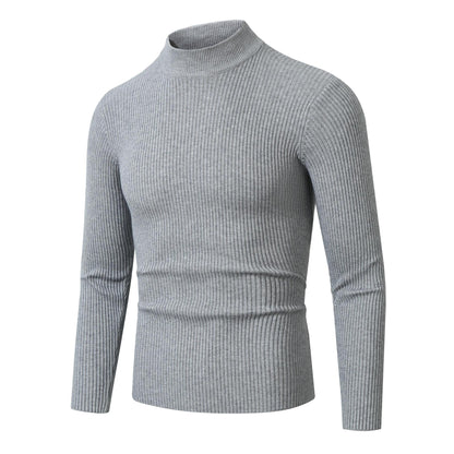 Men's turtleneck sweater made of fine ribbed knit material Skorter