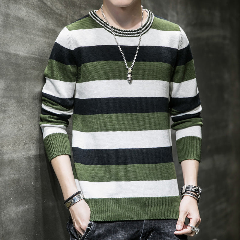 Men striped pullover made of soft cotton blend Skorter