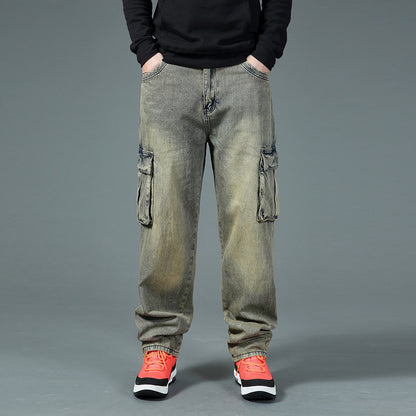 Men's cargo jeans with practical side and back pockets Skorter