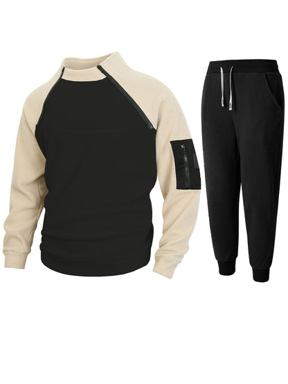 Men's sporty top with functional zipper and comfortable jogging pants Skorter