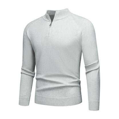 Men's stylish sweater with short zip Skorter
