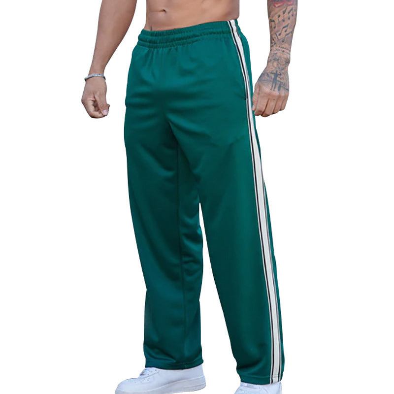 Men's sporty training pants with breathable inserts and side zippers Skorter