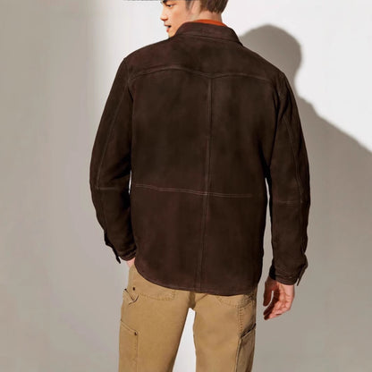 Men's suede jacket in a modern cut with practical pockets Skorter