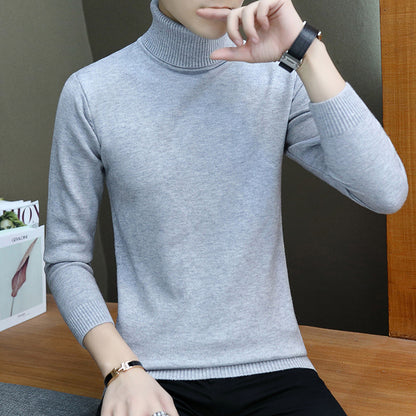 Men's stylish turtleneck sweater with fine structure Skorter