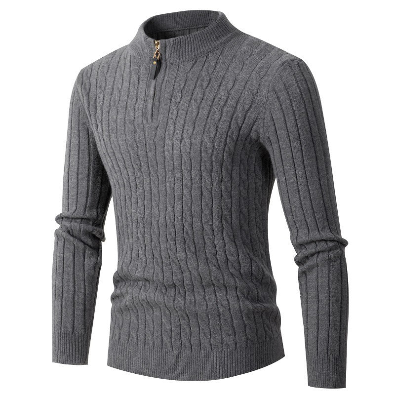 Men's stylish turtleneck sweater with zipper Skorter