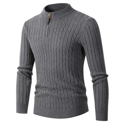 Men's stylish turtleneck sweater with zipper Skorter