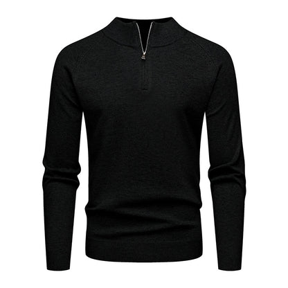 Men's stylish sweater with short zip Skorter
