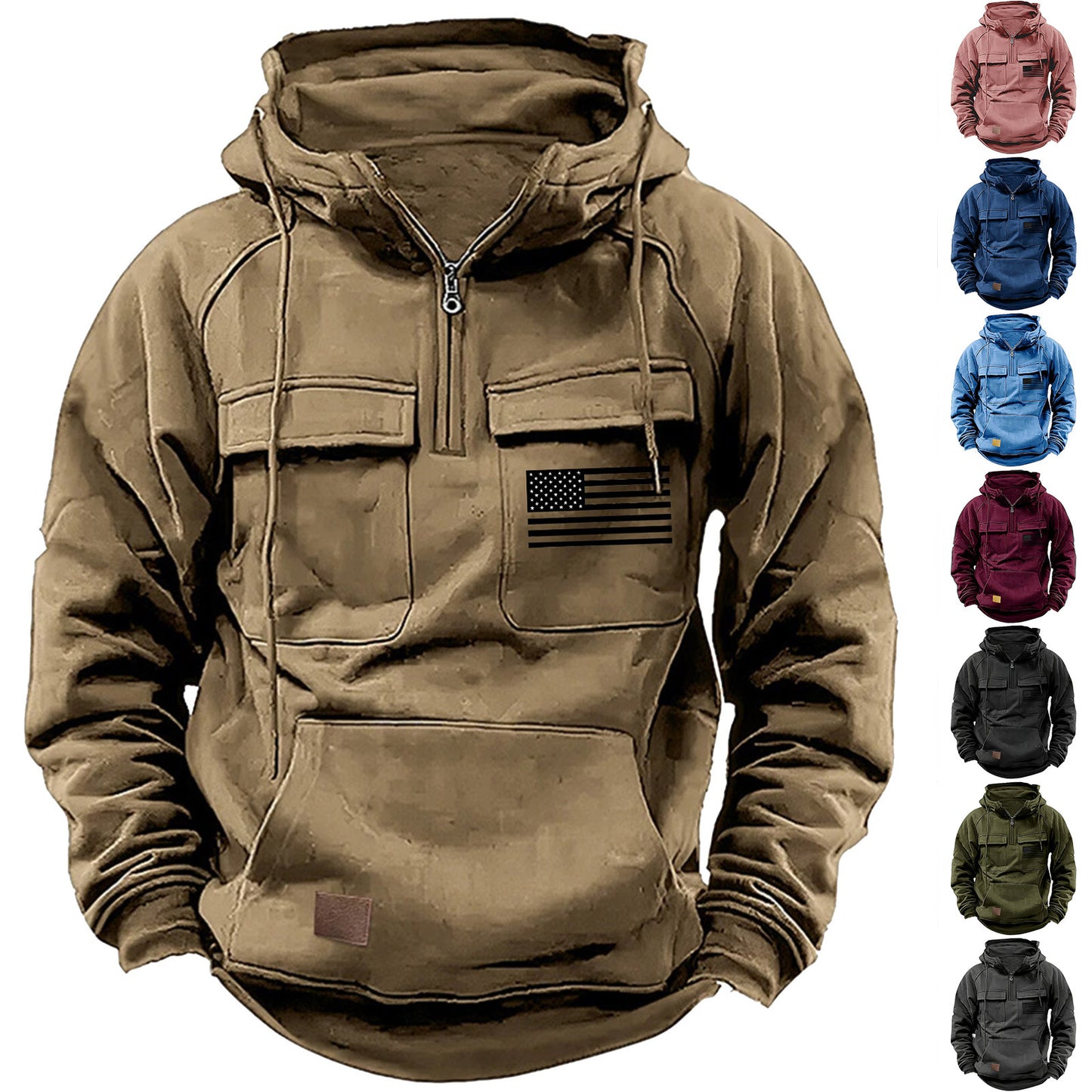 Men's practical hoodies with numerous pockets Skorter
