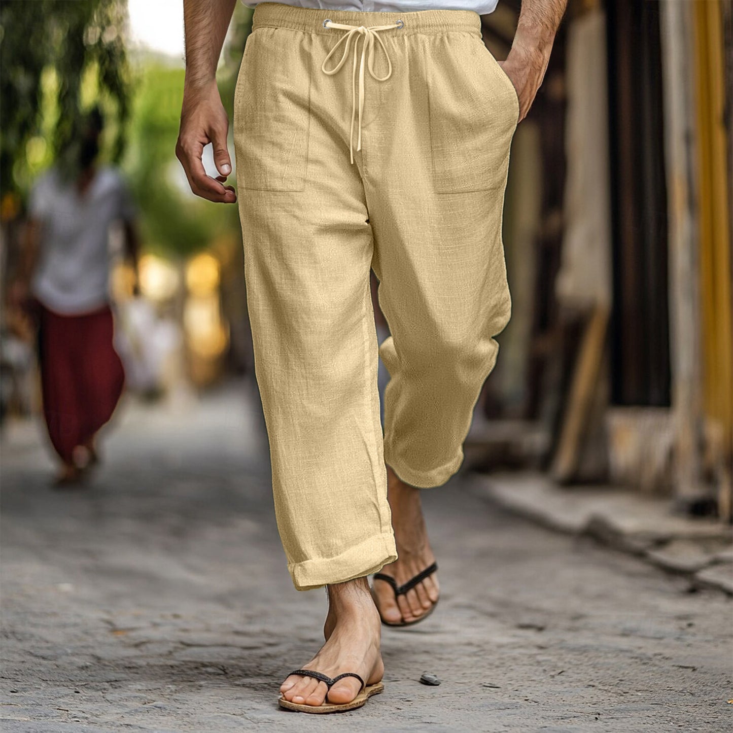 Men's airy linen pants Skorter